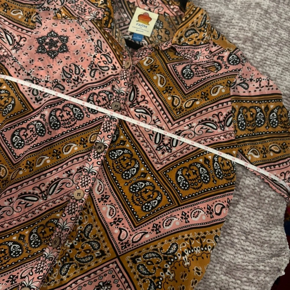 FARM Rio Paisley Buttondown Long Sleeve Shirt, NEW - Picture 12 of 13